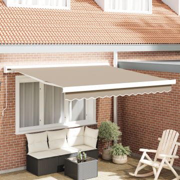 Gossi marchiza manuala retractabila bej 350x250 cm, fabrica de inlocuire pentru marchiza Gossi pentru cadru de 3.5x2.5 m bej