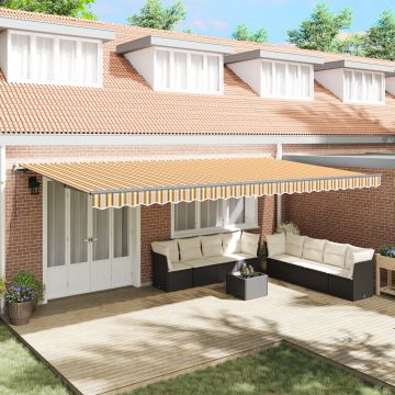 Gossi marchiza manuala retractabila cu dungi multicolore 600x300 cm