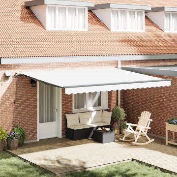 Gossi marchiza manuala retractabila cu led alb 450x300 cm, Gossi material de inlocuire pentru marchiza de 4.5x3 m alb
