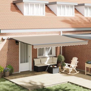 Gossi marchiza manuala retractabila cu led bej 450x350 cm, camera de inlocuire pentru marcha Gossi pentru cadru de 4.5x3.5 m bej
