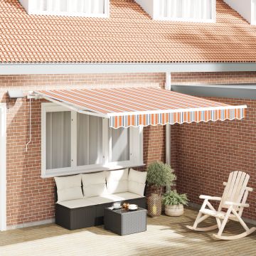 Gossi marchiza manuala retractabila cu led, cu dungi colorate 350x250 cm