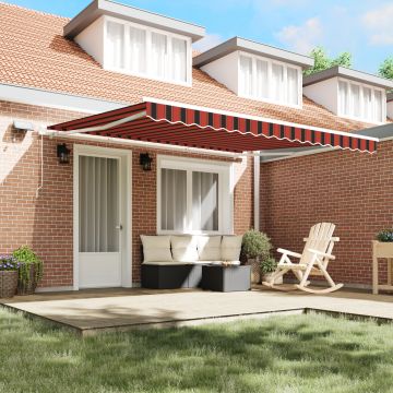 Gossi marchiza manuala retractabila cu led portocalie si maro 400x350 cm