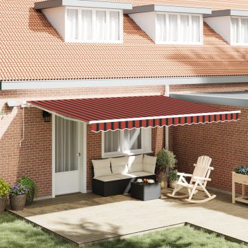 Gossi marchiza manuala retractabila cu led portocalie si maro 450x350 cm