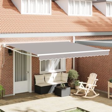Gossi marchiza manuala retractabila gri 400x300 cm, tesatura de inlocuire pentru marchiza Gossi pentru cadru de 4x3 m gri