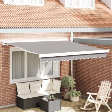 Gossi marchiza manuala retractabila gri deschis 300x250 cm, Gossi material de inlocuire pentru marchiza 3x2,5 m cadru gri deschis