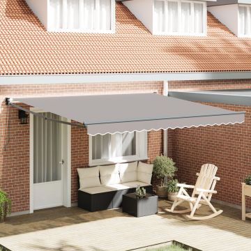 Gossi marchiza manuala retractabila gri deschis 400x300 cm, Gossi material de inlocuire pentru marchiza 4x3 m gri deschis