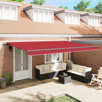 Gossi marchiza manuala retractabila rosie 500x300 cm, Gossi material de inlocuire pentru marchiza 5x3 m rosie