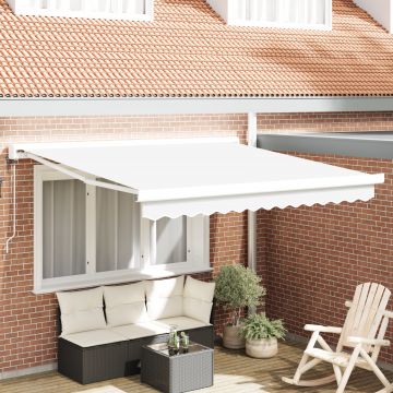 Gossi marchiza retractabila automata alba 300x250 cm, marchiza de schimb Gossi pentru cadru de 3x2.5 m alb