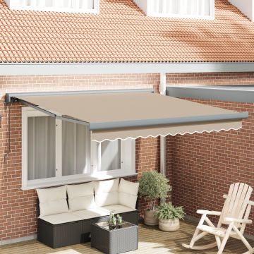 Gossi marchiza retractabila automata bej 300x250 cm, tesatura de inlocuire pentru marchiza Gossi pentru cadru de 3x2.5 m bej
