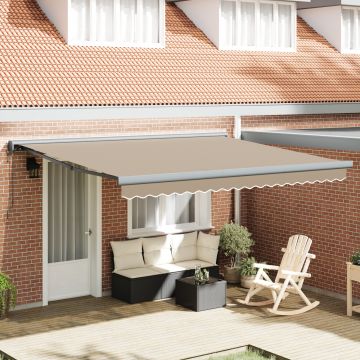 Gossi marchiza retractabila automata bej 400x300 cm, Gossi tesatura de inlocuire pentru cadru de 4x3 m bej