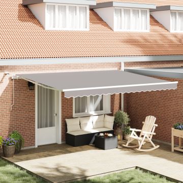 Gossi marchiza retractabila automata cu led gri deschis 450x300 cm, Gossi material de inlocuire pentru marchiza 4,5x3 m cadru gri deschis