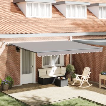 Gossi marchiza retractabila automata cu led gri deschis 450x350 cm, Gossi material de schimb pentru marchiza pentru cadru de 4.5x3.5 m gri deschis
