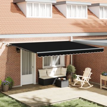 Gossi marchiza retractabila automata cu led neagra 450x350 cm, Gossi material de inlocuire pentru marchiza 4,5x3,5 m cadru negru