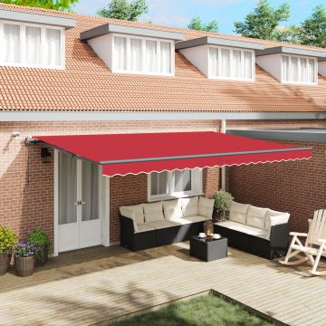 Gossi marchiza retractabila automata cu led rosie 500x300 cm, Gossi material de inlocuire pentru marchiza 5x3 m rosie