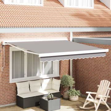 Gossi marchiza retractabila automata gri deschis 300x250 cm, fabrica de inlocuire Gossi pentru marchiza 3x2,5 m cadru gri deschis