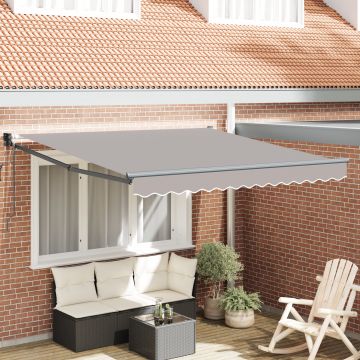 Gossi marchiza retractabila automata gri deschis 300x250 cm, tesatura de schimb pentru marchiza 3x2.5 m cadru gri deschis