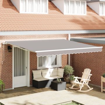Gossi marchiza retractabila automata gri deschis 400x300 cm, Gossi material de inlocuire pentru marchiza de 4x3 m gri deschis