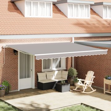 Gossi marchiza retractabila automata gri deschis 450x300 cm, material de inlocuire pentru marchiza Gossi pentru cadru de 4.5x3 m gri deschis