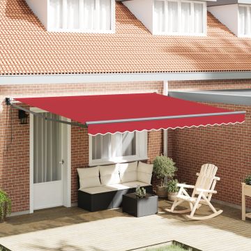 Gossi marchiza retractabila automata rosie 400x300 cm, fabrica de inlocuire a marchizelor Gossi pentru cadru de 4x3 m rosu