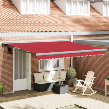 Gossi marchiza retractabila automata rosie 400x300 cm, material de inlocuire pentru marchiza Gossi pentru cadru de 4x3 m rosie