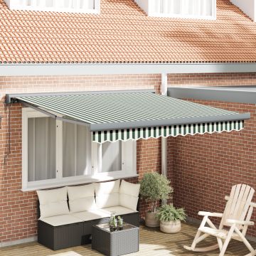 Gossi marchiza retractabila automata verde si alba 350x250 cm, material de schimb pentru marchiza Gossi 3.5x2.5 m verde si alb