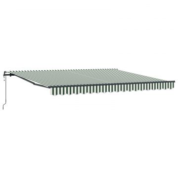 Gossi marchiza retractabila automata verde si alba 400x350 cm, material de inlocuire pentru marchiza Gossi, cadru de 4x3,5 m in verde si alb