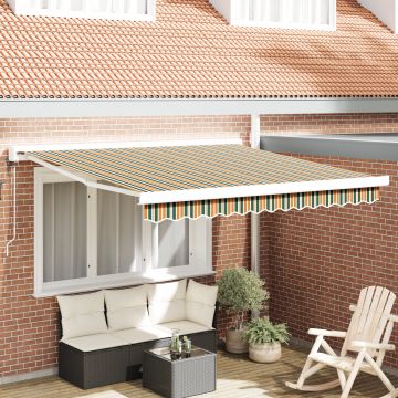 Gossi marchiza retractabila automata verde si galben 300x250 cm, Gossi tesatura de inlocuire pentru marchiza 3x2,5 m cadru verde si galben