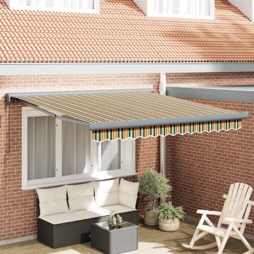 Gossi marchiza retractabila automata verde si galben 350x250 cm, Gossi material de schimb pentru marchiza pentru cadru de 3.5x2.5 m verde si galben
