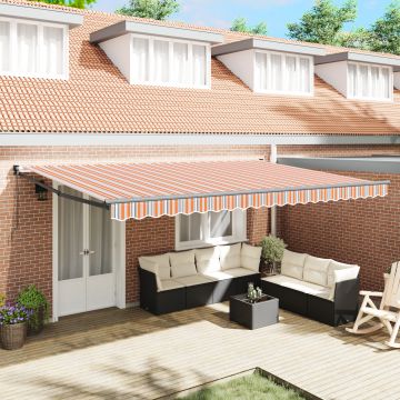 Gossi marchiza retractabila manuala cu dungi multicolore 500x300 cm