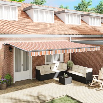 Gossi marchiza retractabila manuala cu dungi multicolore 500x350 cm