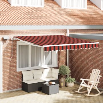 Gossi marchiza retractabila manuala cu led portocalie si maro 300x250 cm