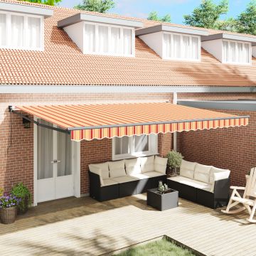 Gossi marchiza retractabila manuala galbena si portocalie 500x300 cm