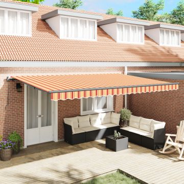 Gossi marchiza retractabila manuala galbena si portocalie 500x350 cm