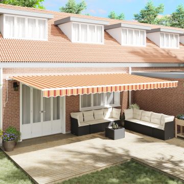 Gossi marchiza retractabila manuala galbena si portocalie 600x350 cm