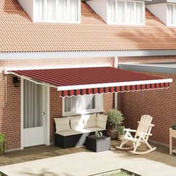 Gossi marchiza retractabila manuala portocalie si maro 350x250 cm