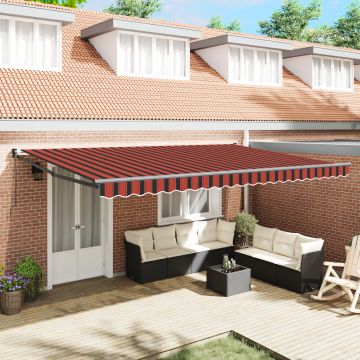 Gossi marchiza retractabila manuala portocalie si maro 500x300 cm