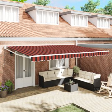 Gossi marchiza retractabila manuala portocalie si maro 500x300 cm