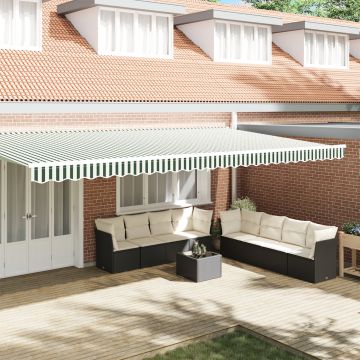 Gossi marchiza valance pentru cadru de 6 m verde si alb 5.8 x 0.2 m