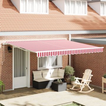Gossi marciza retractabila cu dungi rosii si albe 400x350 cm