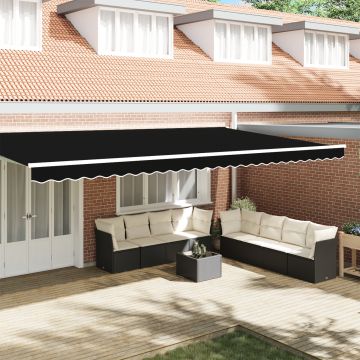 Gossi marginea de marchiza pentru cadru de 6 m negru 5.8x0.2 m