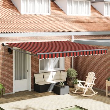Gossi markiza retractabila automata portocalie si maro 350x250 cm