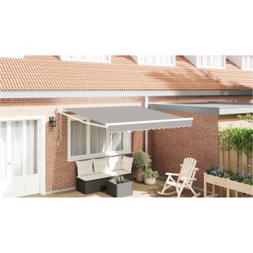 Gossi marquiza retractabila gri 350x250 cm, Gossi tesatura de inlocuire pentru marquiza cu cadru de 3.5x2.5 m gri deschis