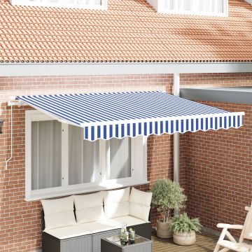 Gossi material de inlocuire pentru marchiza pentru cadru de 3.5m x 2m alb si albastru