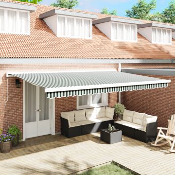 Gossi material de umbra pentru cadru de 5x3 m verde si alb