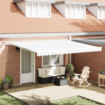 Gossi pergola retractabila automata cu led alb 450x300 cm, fabrica de inlocuire a pergolei Gossi pentru cadru de 4.5x3 m alb