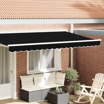 Gossi valanta pentru copertina pentru cadru de 4 m negru 3.8x0.2 m