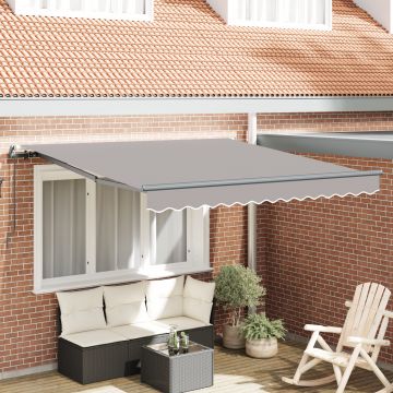 Marcheza manuala retractabila Gossi gri deschis 300x250 cm, material de schimb pentru marcheza Gossi pentru cadru de 3x2.5 m gri deschis