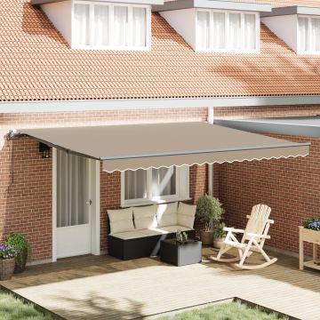 Marchiza automata retractabila bej 450x300 cm, material de inlocuire pentru marchiza Gossi pentru cadru de 4.5x3 m bej