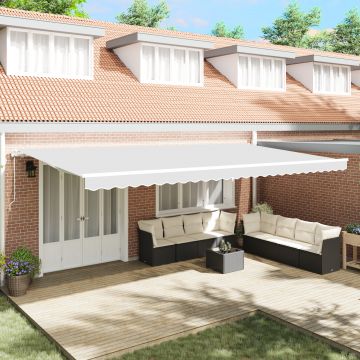Marchiza automata retractabila Gossi alb 600x350 cm, material de schimb pentru marchiza Gossi pentru cadru de 6x3,5 m alb