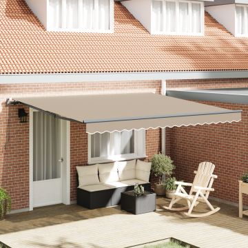 Marchiza manuala retractabila Gossi bej 400x350 cm, tesatura de inlocuire pentru cadru de 4x3.5 m Gossi bej